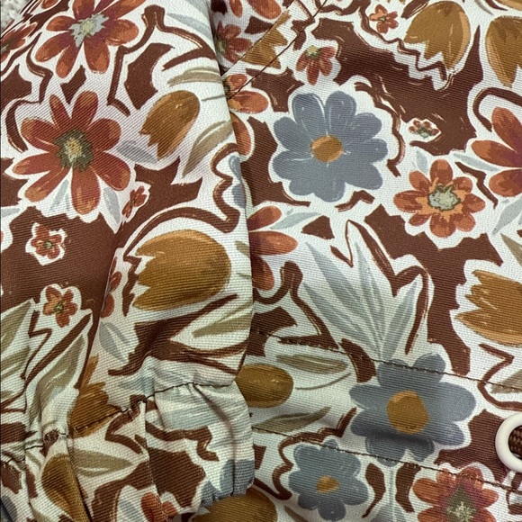 Rylee + Cru Floral Kids Puffer Jacket - Brown and Red - Picture 2 of 5